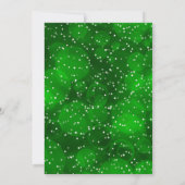 グリーンホワイトスノーボーブルクリスマスホリデーパーティー 招待状 (裏面)