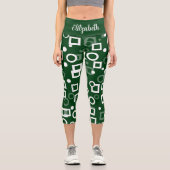 グリーンホワイトダイヤモンドシェイプグリーンホワイトダイヤモンドシェイプ カプリレギンス (正面)