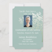 グリーンホワイトツリー葉カスタム招待状 招待状 (正面)