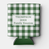 グリーンホワイトバッファローチェックカスタム懇親会 缶クーラー (正面)