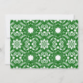 グリーンホワイトフォークフローラホリデーパターン シーズンカード (裏面)
