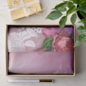 グリーンホワイトフラワーピンク牡丹グレー薄紫フローラ 薄葉紙 (ギフト)