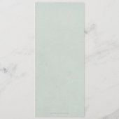 グリーンホワイトフローライースターリースフラット4コース メニュー (裏面)