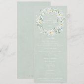 グリーンホワイトフローライースターリースフラット4コース メニュー (正面/裏面)