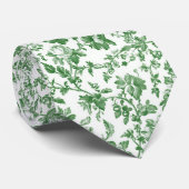 グリーンホワイトフローラトイレチノ結婚イセリ ネクタイ (ロール)