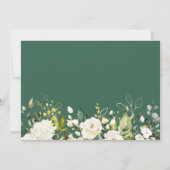 グリーンホワイトフローラハッピーマザーの日の写真 カード (裏面)