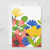 グリーンホワイトフローラマザーズデイ招待状 招待状 (裏面)