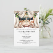 グリーンホワイトブドウ園つる植物ワインファームのダイニングランタン 招待状 (スタンド正面)