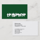 グリーンホワイトプロフェッショナルスポーツ名刺 名刺 (正面/裏面)
