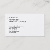 グリーンホワイトプロフェッショナルスポーツ名刺 名刺 (裏面)