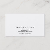 グリーンホワイトプロフェッショナルトレンディー名刺 名刺 (裏面)