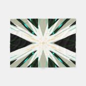 グリーンホワイトベージュウィンタークリスマススタースノーフレークウォーム フリースブランケット (正面(横))