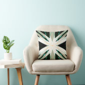 グリーンホワイトベージュウィンタースタースターバストスノーフレーク クッション (椅子)