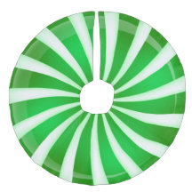 グリーンホワイトペパーミントスワールクリスマスツリースカート