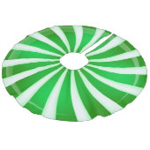 グリーンホワイトペパーミントスワールクリスマスツリースカート フェイクリネンツリースカート (アングル)