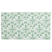 グリーンホワイトペリウィンクルフローラレース状パターン