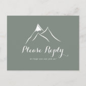 グリーンホワイトマウンテンのメニュー選択RSVPポストカード ポストカード (正面)