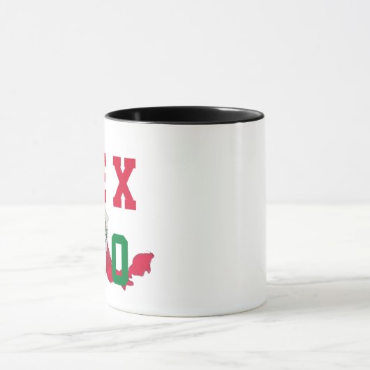 グリーンホワイトレッドメキシコ国旗の国プライド マグカップ (中央)