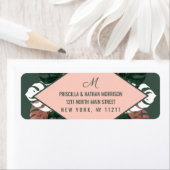 グリーンホワイトローズ金ゴールドスイスチ葉ーズズ結婚ズ ラベル (インサイチュ)