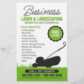 グリーンホワイトローン造園サービスLAWNCARE MOW チラシ (正面)