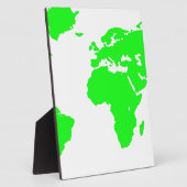 グリーンホワイトワールドマップ フォトプラーク (側面)