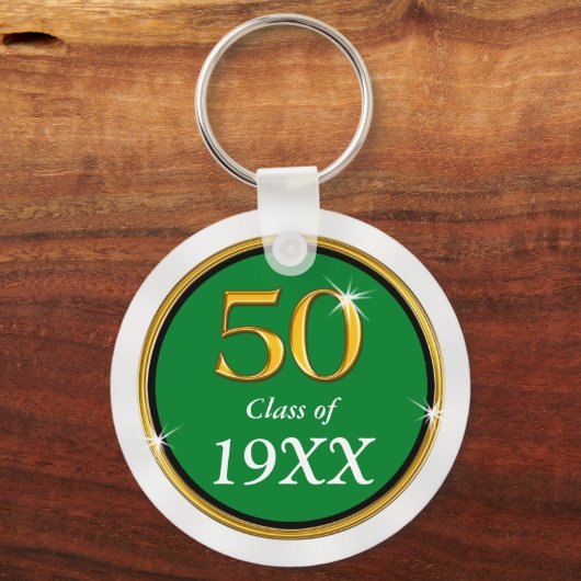 グリーンホワイト安いクラスパーソナライズされたの懇親会ギフト キーホルダー (裏面)