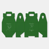 グリーンホワイト抽象芸術トナカイモダンクリスマス フェイバーボックス (見開き)