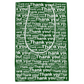 グリーンホワイト気にローンサービス – ありがとう！- ミディアムペーパーバッグ (正面)