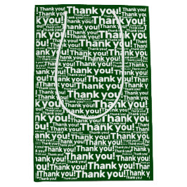 グリーンホワイト気にローンサービス – ありがとう!- ミディアムペーパーバッグ