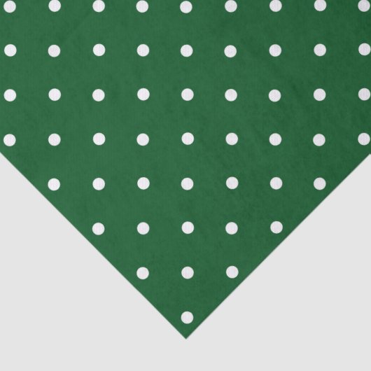 グリーンホワイト水玉模様ズホリデイ 薄葉紙 (詳細)