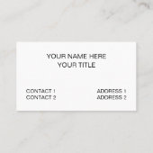 グリーンホワイト水玉模様ヴィンテージレトロ 名刺 (裏面)