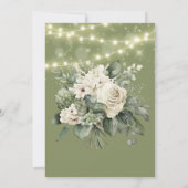 グリーンホワイト牡丹ラ結婚イツお祝い 招待状 (裏面)