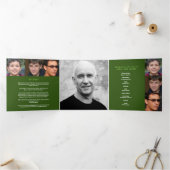 グリーンホワイト葬儀サービスのゴルファーカスタムの写真 三つ折りプログラム (内部)