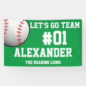 グリーンホワイト野球チームスピリット 横断幕 (横)