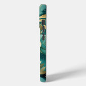 グリーンホワイト金ゴールドバラフローラ Case-Mate iPhoneケース (裏面 / 左)