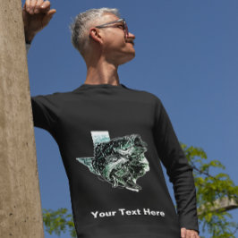 グリーンホワイト魚釣りクラブTシャツ Tシャツ