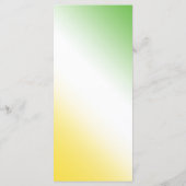 グリーンホワイト&金ゴールドジャマイカ対角線グラデーション結婚ズ メニュー (裏面)