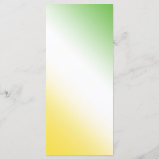 グリーンホワイト&金ゴールドジャマイカ対角線グラデーション結婚ズ メニュー (裏面)