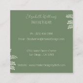 グリーンホームモダンステージャ連絡カード スクエア名刺 (裏面)