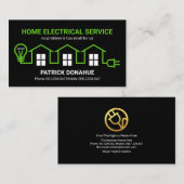 グリーンホーム電気配線回路電気技師 名刺 (正面/裏面)