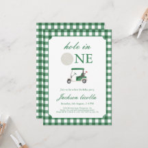 グリーンホールインワンゴルフ誕生日招待状