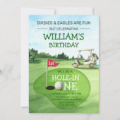 グリーンホールインワンゴルフ1stバースデーパーティー 招待状 (正面)