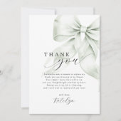 グリーンボウのブライズシャワー サンキューカード (正面)