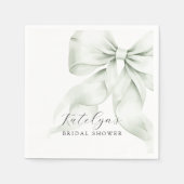 グリーンボウのブライズシャワー スタンダードカクテルナプキン (正面)