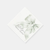 グリーンボウのブライズシャワー スタンダードカクテルナプキン (角)