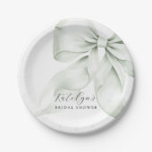 グリーンボウのブライズシャワー ペーパープレート (正面)