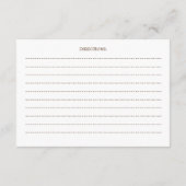 グリーンボウのブライダルシャワーレシピ エンクロージャーカード (裏面)