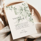 グリーンボウのブライダルシャワー サンキューカード