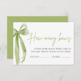 グリーンボウは数ゲームを推測 招待状