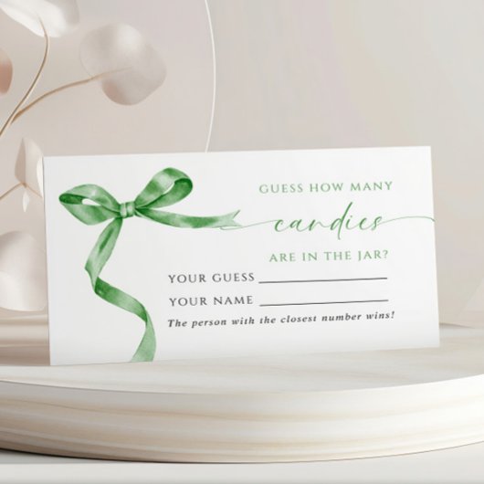 グリーンボウキャンディスシャワーゲームカードの数 プレイスカード